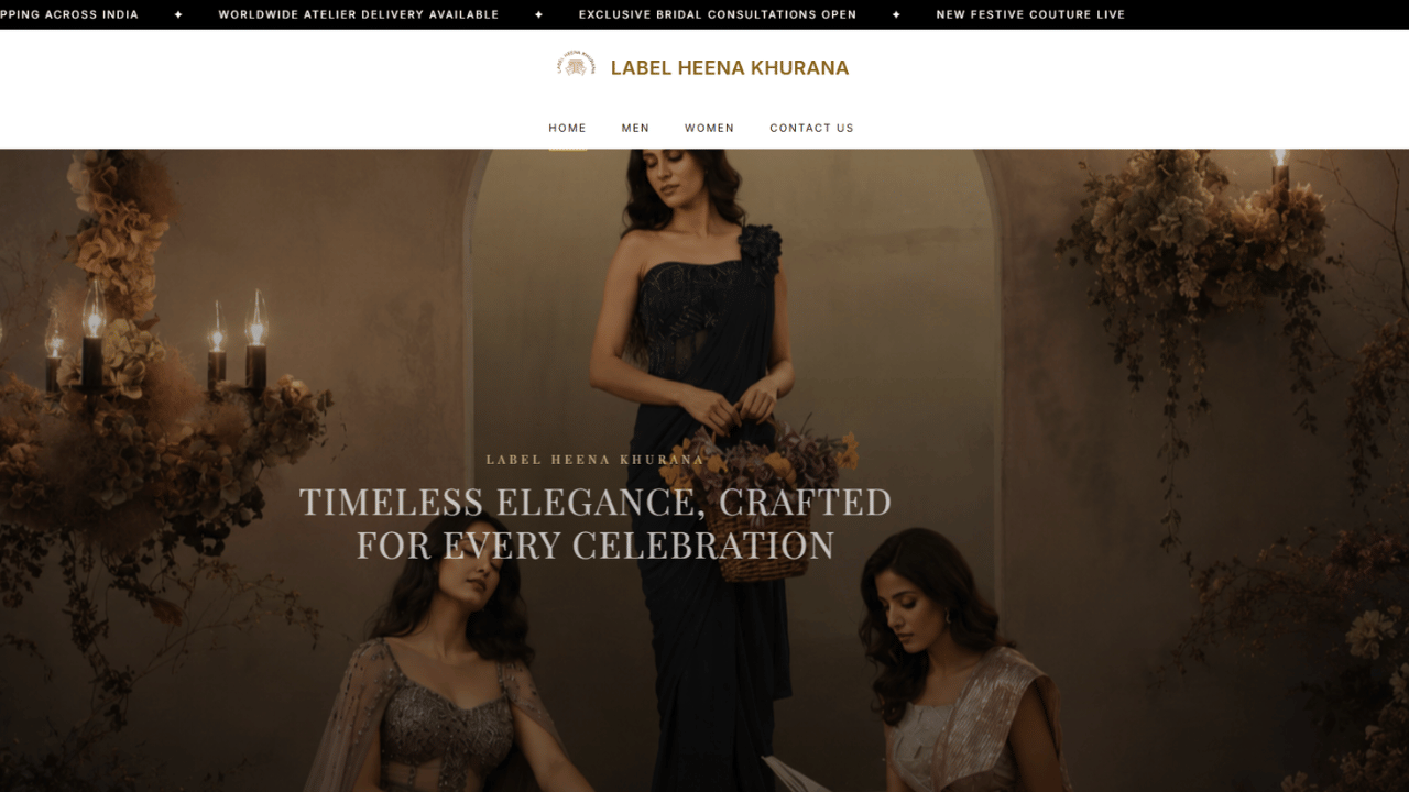 Label Heena Khurana Website